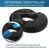 Cuscino per Ciambelle Cuscino per Emorroidi Cuscino per Sollievo Dal Dolore in Memory Foam Coccige per Gravidanza, Coccige, Piaghe Da Letto, Schiena, Sciatica, 18 Pollici Nero