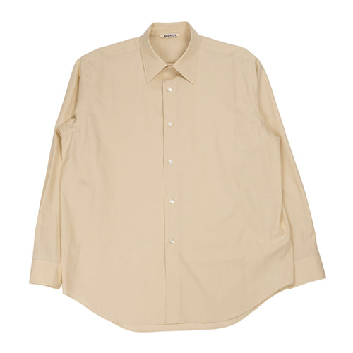AURALEE Washed Finx Twill Shirt in Light Beige da uomo