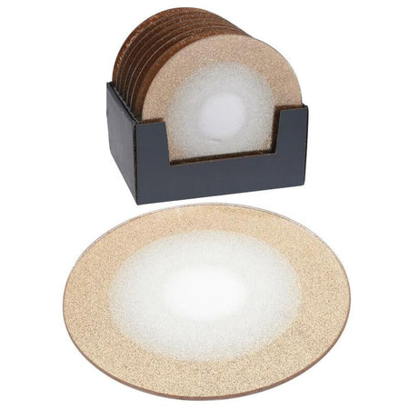 Piatto decorato con glitter Oro centrotavola in vetro per tavola natalizia da 20 cm
