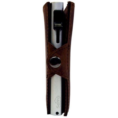 Sei G portacarte safe magnetic silver con custodia in pelle marrone
