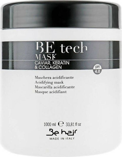 Be-hair-be-tech-maschera-acidificante-1000-ml-con-caviale,-cheratina-e-collagene,-al-profumo-di-loto-e-zenzero.