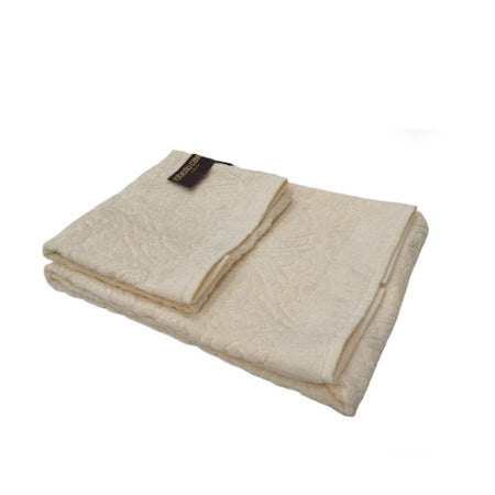 Coppia Asciugamani Roberto Cavalli Jerapah Ivory