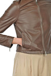 3JOLIE 3jolie - Giubbotto di pelle - 451451 - Moro da donna