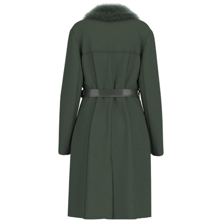 Guess cappotto verde con cintura NEW PATRICE W5BL25W2672A81B