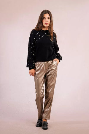 Pullover lavorato in maglia
