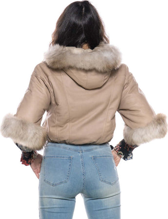Beatrice---Giacca-Donna-Beige-in-vera-pelle-e-vera-pelliccia