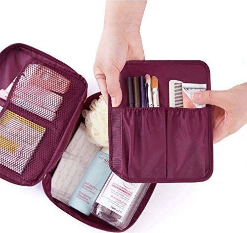 LEcylankEr Beauty Case Donna Grande, Borsa Cosmetica a Doppio Strato Portatile, Pochette Trucchi da Viaggio con Scomparti Multipli, Beauty Case Trucchi Impermeabile di Grande Capacità (Marrone LEcylankEr Beauty Case Donna Grande, Borsa Cosmetica a Doppio Strato Portatile, Pochette Trucchi da Viaggio con Scomparti Multipli, Beauty Case Trucchi Impermeabile di Grande Capacità (Marrone