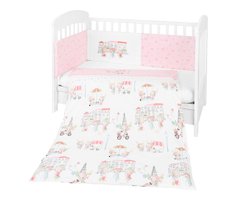 Set di biancheria da letto 2pz Stile UE 60/120 Day in Paris