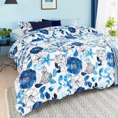 Beddinghouse Parure Copripiumino Matrimoniale Floral Sketch S90 - Passarelli Biancheria