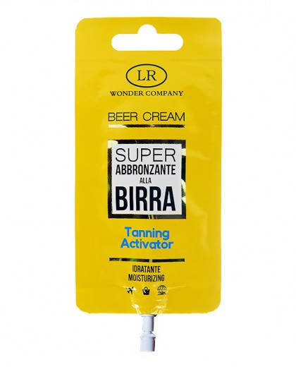 Beer Cream Bustina Super Abbronzante Alla Birra E Alga Dorata Crema Idratante Con Acido Ialuronico E Vitamina E in Bustina Con Erogatore 15ml Lr Company Srl