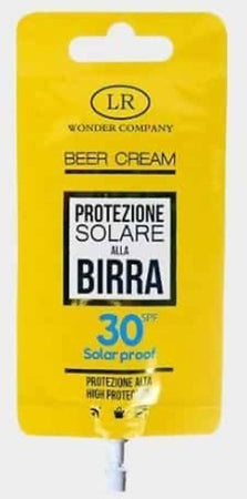 Beer Cream Protezione Solare Effetto Protettivo Stimolante Dell'abbronzatura Con Alga Dorata E Birra in Bustina Da 15ml Lr Company Srl