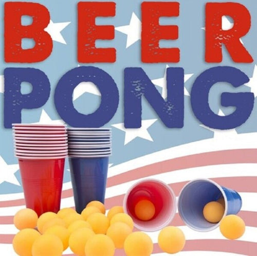 Beer-Pong-Gioco-24-Tazza-24-Palline-Gioco-Portatile-Bicchieri-Birra-In-Plastica