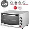 Behome Forno Elettrico 30 litri Ventilato Autopulente Smaltato Temperatura fino a 320° Doppio Vetro