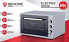 Behome Forno Elettrico 60 litri Ventilato Autopulente, Smaltato, Temperatura fino a 320° Doppio Vetro