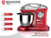 Behome Impastatrice Planetaria Professionale 6,5L Rosso