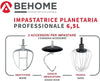 Behome Impastatrice Planetaria Professionale 6,5L Rosso