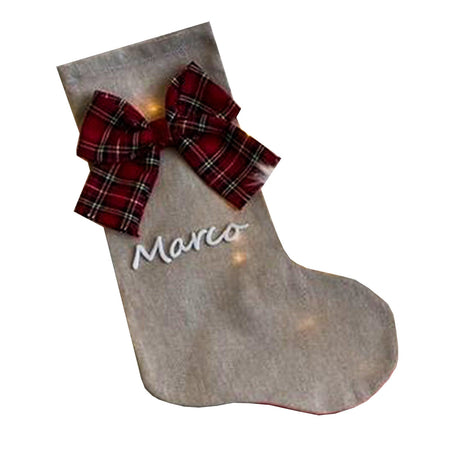 Calza dell' Epifania  personalizzabile per albero di natale e camino con nome o logo