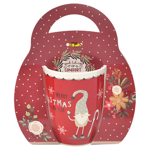 Tazza in ceramica natalizia con confezione regalo da 340 mL Ø 8,3 x 11,5 x h 10,5 cm