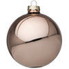Palline per albero di Natale in vetro decorate color Beige Lucido