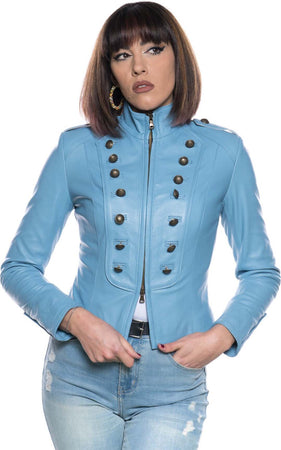 Belen---Giacca-Donna-Azzurra-in-Vera-Pelle
