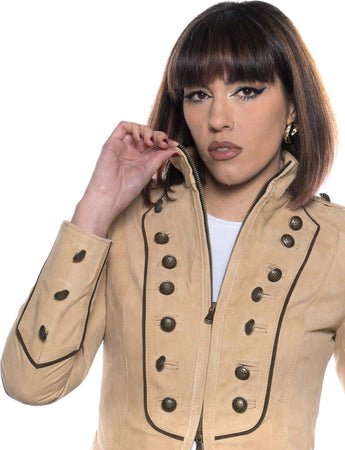 Belen---Giacca-Donna-Crema-in-Vero-Camoscio
