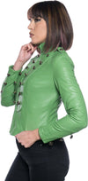 Belen---Giacca-Donna-Verde-in-Vera-Pelle