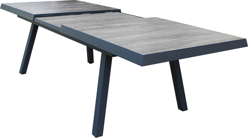 BELL---tavolo-da-giardino-allungabile-in-gres-205/265x105-Antracite-Milani-Home