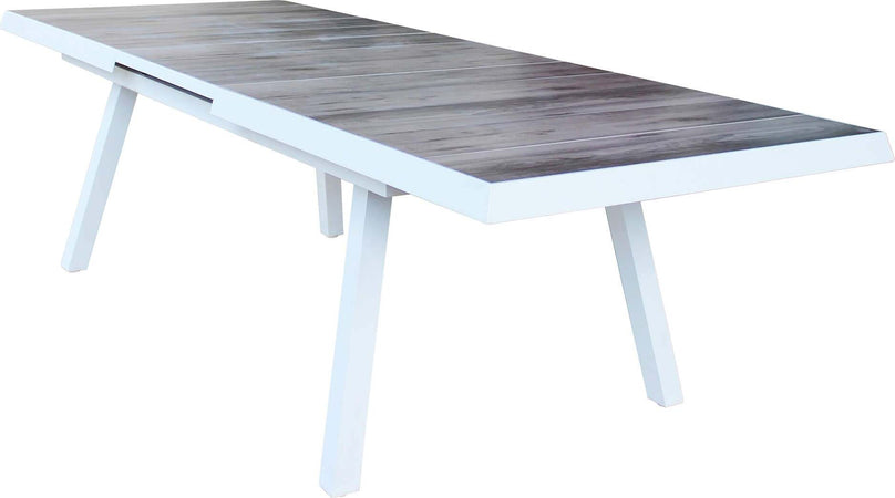 BELL---tavolo-da-giardino-allungabile-in-gres-205/265x105-Bianco-Milani-Home