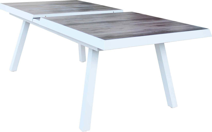 BELL---tavolo-da-giardino-allungabile-in-gres-205/265x105-Bianco-Milani-Home