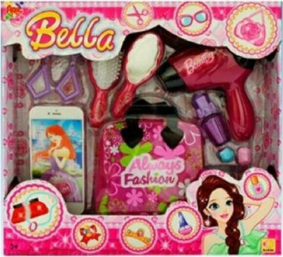 Bella-Always-Fashion-Acccessori-Bellezza-Phon-Spazzola-Giocattolo-Gioco-Bambina