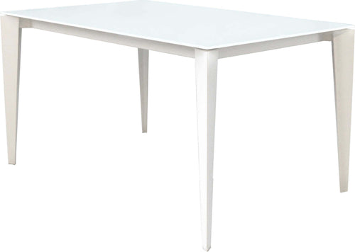 BENJAMIN---tavolo-da-pranzo-moderno-allungabile-in-metallo-e-vetro-90x140/180/220-Bianco-Milani-Home