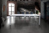 BENJAMIN---tavolo-da-pranzo-moderno-allungabile-in-metallo-e-vetro-90x140/180/220-Bianco-Milani-Home