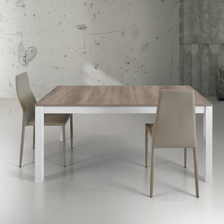 BENTLEY---tavolo-da-pranzo-moderno-allungabile-in-legno-90x160/203/246-Bianco-Milani-Home