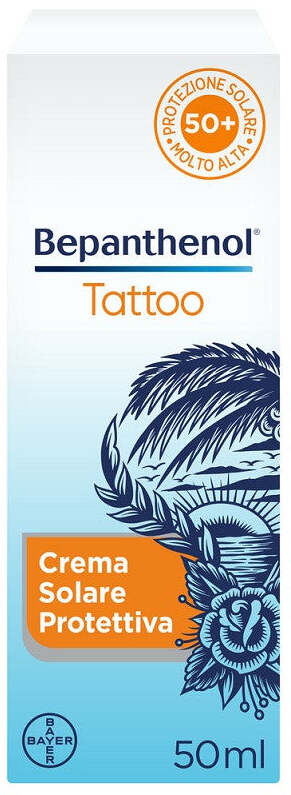 Bepanthenol tattoo crema solare protettiva spf 50+ 50ml