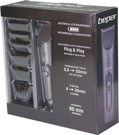 Beper Tagliacapelli Ricaricabile Plug And Play