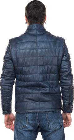 Berlino---Piumino-Uomo-Blu-in-vera-pelle