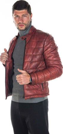 Berlino---Piumino-Uomo-Bordeaux-in-vera-pelle