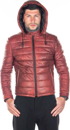 Berlino---Piumino-Uomo-Bordeaux-in-vera-pelle