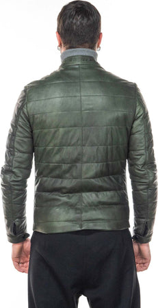 Berlino---Piumino-Uomo-Verde-in-vera-pelle
