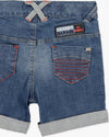 Bermuda Jeans Bimbo Tasche Pantaloncini Corti Bambino Denim Pantaloni Estivi Corti Bambino Faschion con Doppie Tasche e Scritte Stampate pantaloncino baby maschio Piccole Canaglie - Tropea, Commerciovirtuoso.it