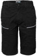 Bermuda R-Stretch Nero Pantaloncino da Lavoro con Tasconi Elasticizzato