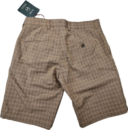 Bermuda uomo BerWich - fantasia quadri - beige