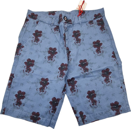 Bermuda uomo BOB Fantasia floreale colore blu1