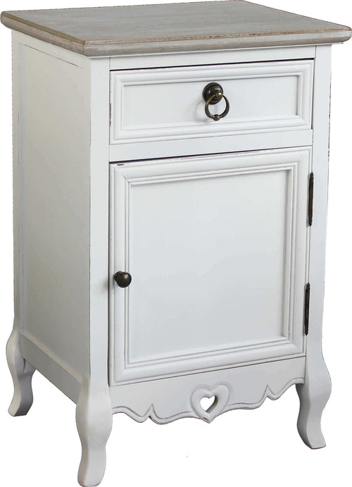 BERNADETTE---mobiletto-1-cassetto-1-anta-in-legno-di-paulownia-shabby-chic-44x34x68-Bianco-Milani-Home