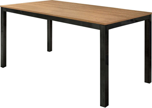 BERNARD---tavolo-da-pranzo-moderno-allungabile-in-metallo-e-rovere-80x140/200-Nero-Milani-Home