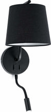 BERNI Lampada da parete nera con lettore LED Illuminazione/Illuminazione per interni/Illuminazioni per pareti/Applique Led Mall Home - Napoli, Commerciovirtuoso.it