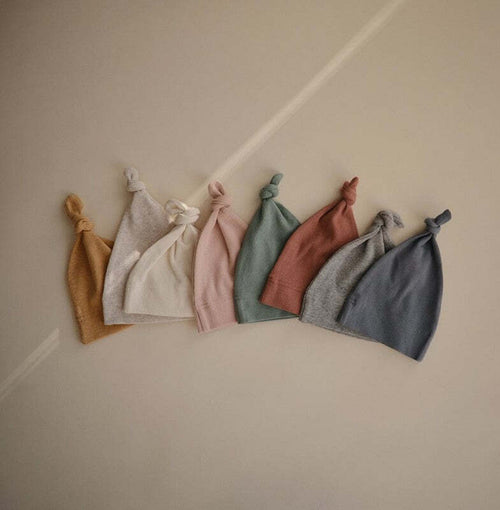 Berretto-a-Costine-Mushie-con-Nodo-0-3-mesi---Vari-Colori