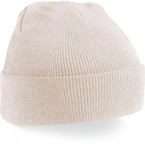 Berretto Original Sand con Risvolto Cuffia in Acrilico Invernale Beige