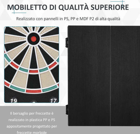 Bersaglio-Freccette-Elettronico-con-Punteggio-Automatico,-12-Freccette-e-6-Display,-51x6.5x57cm,-Nero-EP2A70-046V90EP2