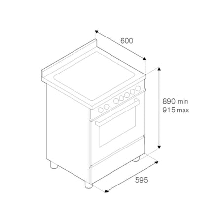 Bertazzoni MAS604MFESXE Cucina forno elettrico